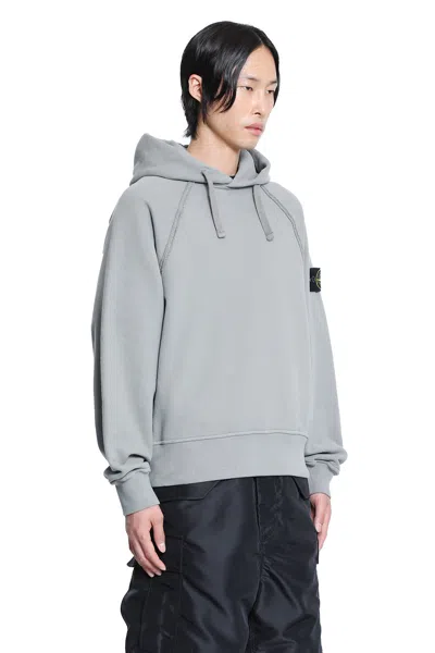 Stone Island Oversized Fit Hoodie Sweater In Gray