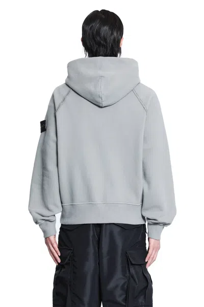 Stone Island Oversized Fit Hoodie Sweater In Gray