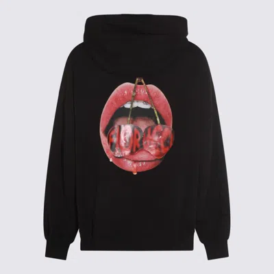 Fiorucci Cherry Mouth Black Sweatshirt In Black
