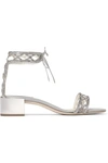 RENÉ CAOVILLA Crystal-embellished satin sandals
