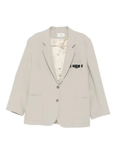 Coperni Belted Pocket Jacket In Neutral