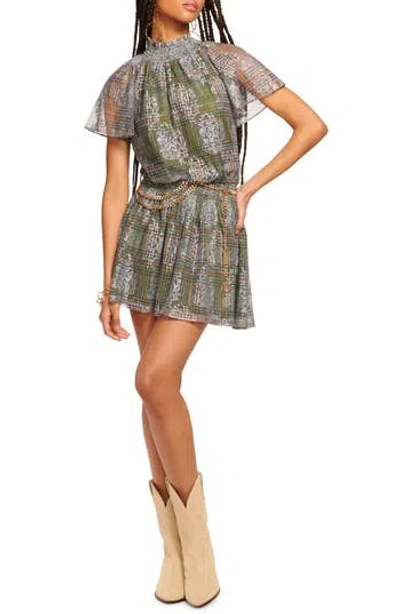 Ramy Brook Arizons Mixed Print Minidress