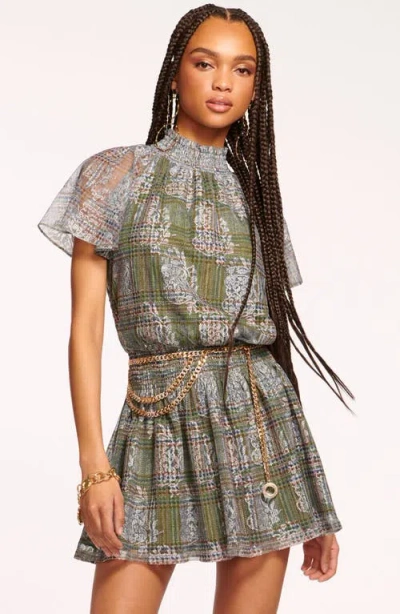 Ramy Brook Arizons Mixed Print Minidress