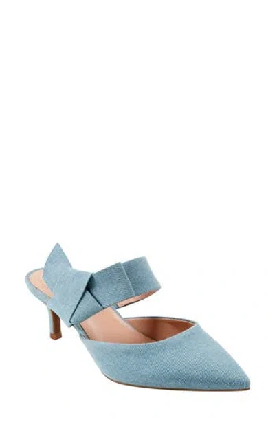 Bandolino Women's Millie Pointed Toe Kitten Heel Mules In Blue