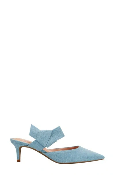 Bandolino Women's Millie Pointed Toe Kitten Heel Mules In Blue