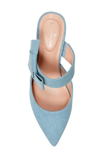 Bandolino Women's Millie Pointed Toe Kitten Heel Mules In Blue