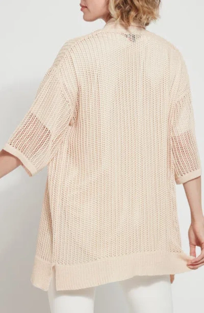 Lyssé Lysse Dani Open Knit Cardigan Sweater In Neutral