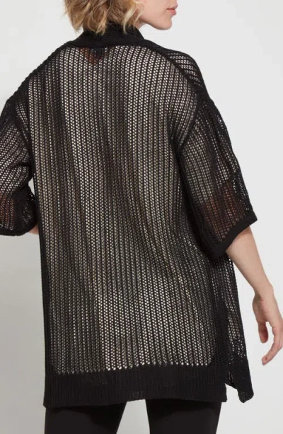 Lyssé Lysse Amora Linen Mesh Duster In Black