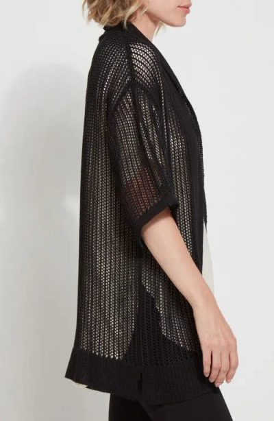 Lyssé Lysse Amora Linen Mesh Duster In Black