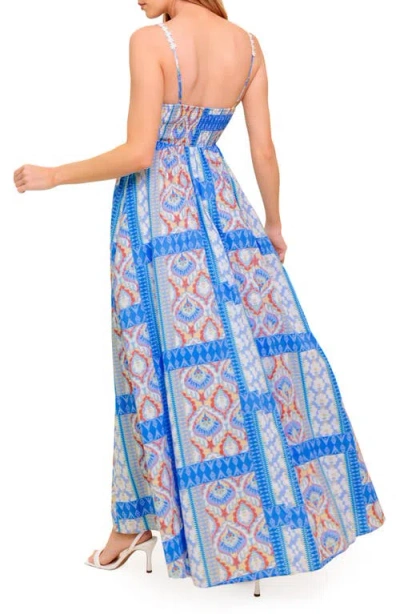 Flying Tomato Cotton Print Maxi Dress In Multi