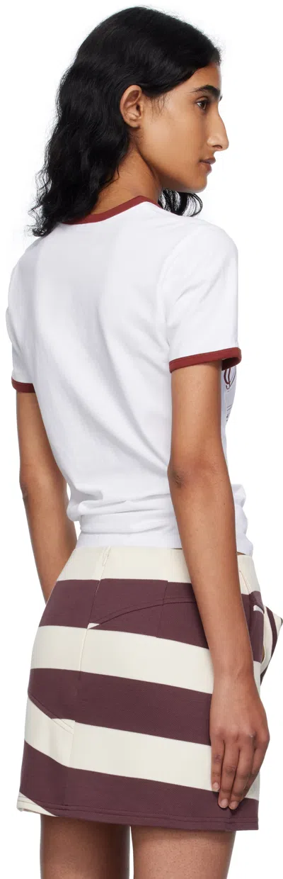 Pushbutton Short-sleeve T-shirt In White