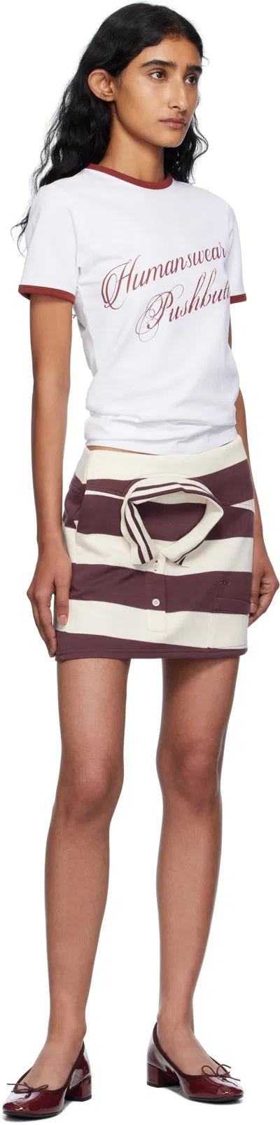 Pushbutton Short-sleeve T-shirt In White