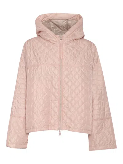 Duno Quilted-pattern Hooded Jacket In Neutral