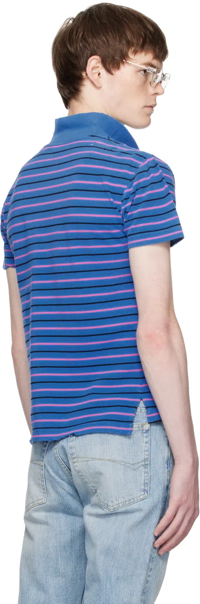 Balenciaga Laurel Regular Cotton Polo Shirt In Blue