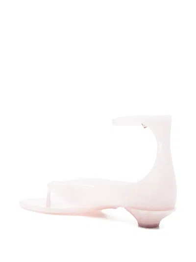 Chloé Chloe Women Pastel Pink Tpu Chloe Jelly Thong Sandals