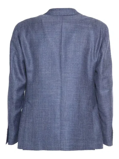 Luigi Bianchi Mantova Two-button Patch-pocket Blazer In Blue