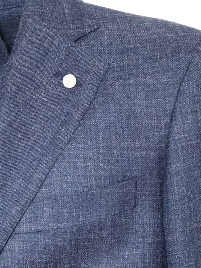 Luigi Bianchi Mantova Two-button Patch-pocket Blazer In Blue