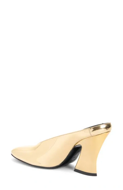 Givenchy Mule With Sculpted Heel In Leather Mirror Effect In Gold