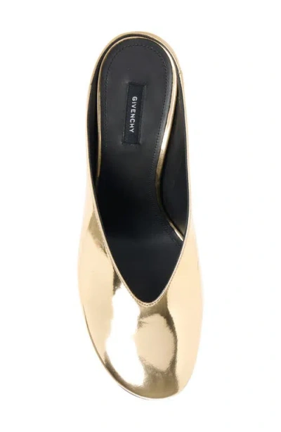 Givenchy Mule With Sculpted Heel In Leather Mirror Effect In Gold