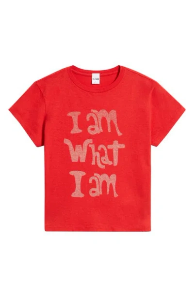 Re/done I Am What I Am Graphic T-shirt In Red