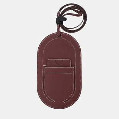 Pre-owned Hermes Purple In The Loop Phone To Go Case