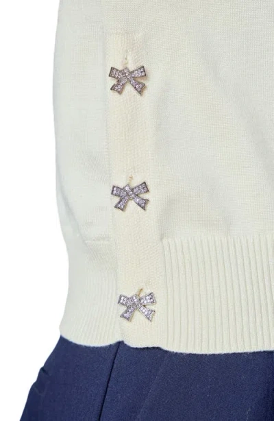 Endless Rose Side Bow Sweater In Neutral