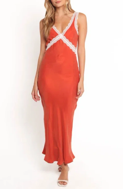Petal And Pup Petal & Pup Andie Lace Trim Sleeveless Dress In Orange