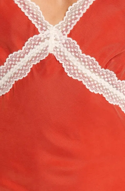 Petal And Pup Petal & Pup Andie Lace Trim Sleeveless Dress In Orange