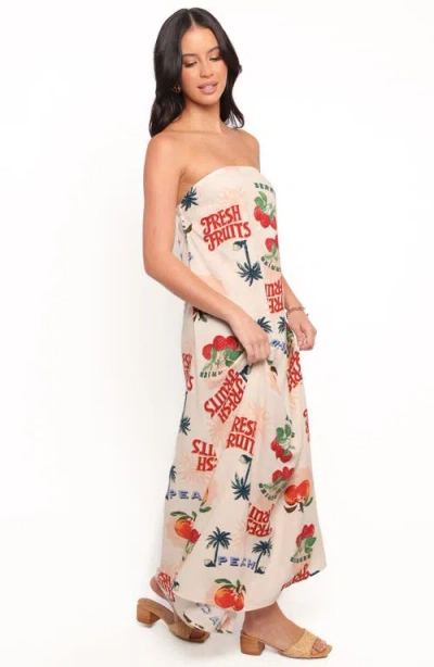 Petal And Pup Petal & Pup Valencia Produce Print Maxi Sundress In White