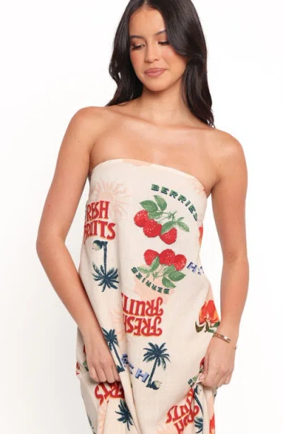 Petal And Pup Petal & Pup Valencia Produce Print Maxi Sundress In White