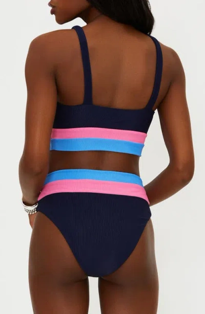 Beach Riot Heidi Bikini Bottom In Paradise Harbor Colorblock In Multi