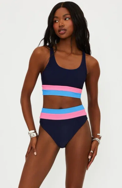 Beach Riot Heidi Bikini Bottom In Paradise Harbor Colorblock In Multi