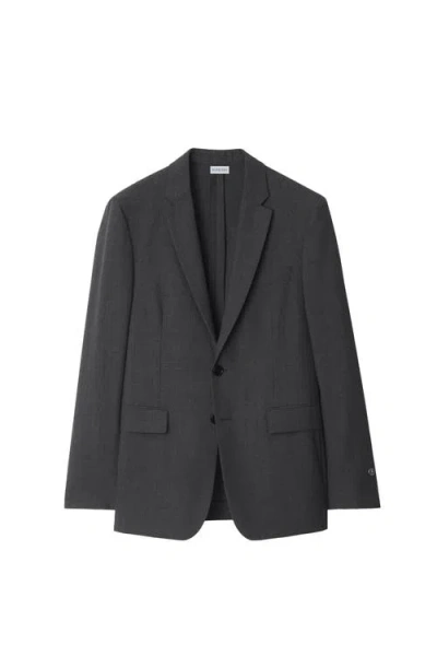Burberry Wool Tailored Jacket In Gray