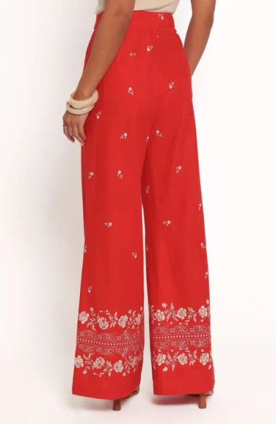 Petal And Pup Petal & Pup Ilara Floral Print Linen Blend Wide Leg Pants In Multi