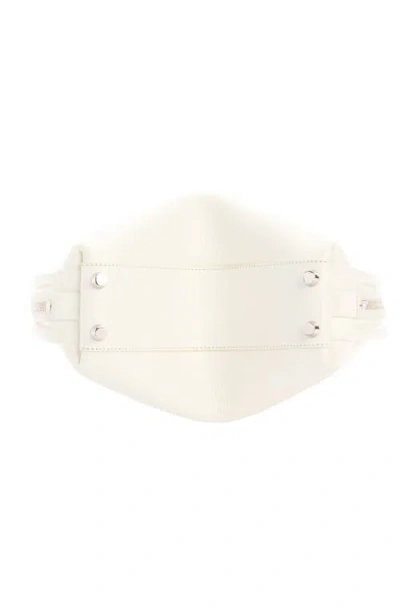 Acne Studios Small Bowlina Leather Shoulder Bag In White