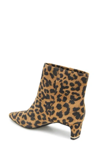 Kenneth Cole Miranda Suede Leopard Heel Bootie In Brown