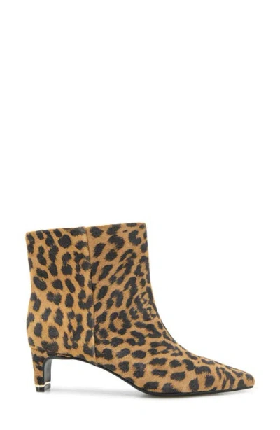 Kenneth Cole Miranda Suede Leopard Heel Bootie In Brown