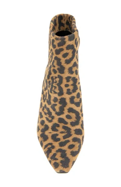 Kenneth Cole Miranda Suede Leopard Heel Bootie In Brown
