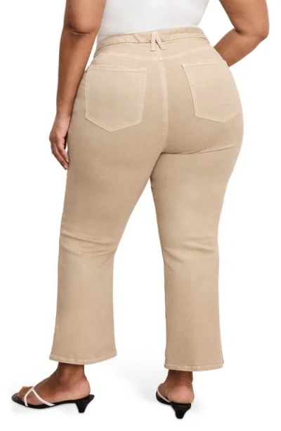 Good American Good Legs Crop Mini Bootcut Jeans In Neutral