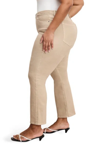 Good American Good Legs Crop Mini Bootcut Jeans In Neutral