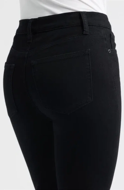 Frame Womens Inkwell Le Easy Wide Flare Flared-leg Mid-rise Recycled-cotton Jeans In Black