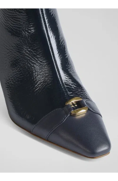 Lk Bennett Hylda Block Heel Bootie In Black