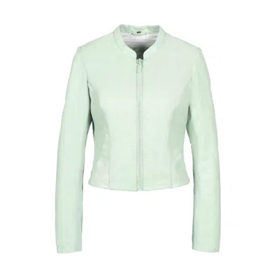 Freaky Nation Women's Green Leather Jacket Sparkling Saltwater
