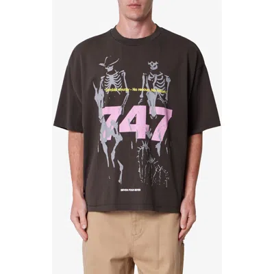 Mnml 747 Zombie Country Graphic T-shirt In Black