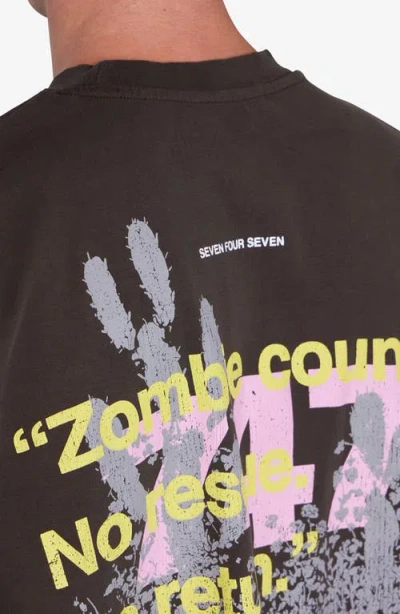 Mnml 747 Zombie Country Graphic T-shirt In Black