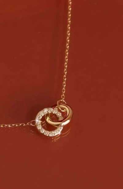 Aurate New York Diamond Connection Necklace In Yellow