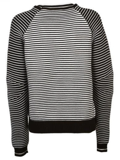 Shop Karl Lagerfeld Stripe Sweater In Black