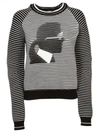 KARL LAGERFELD Karl Lagerfeld Stripe Sweater,K7I662KW2005BLW