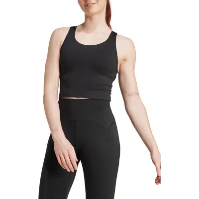 Adidas Originals Adidas Women's All Me Medium-support Long Line Sports Bra Tank Top In Black