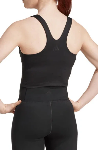 Adidas Originals Adidas Women's All Me Medium-support Long Line Sports Bra Tank Top In Black
